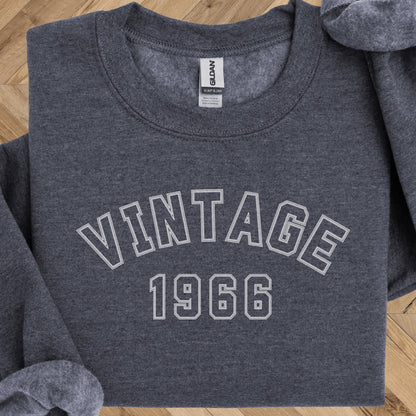 Vintage 1966 Sweatshirt - 60th Birthday Crewneck