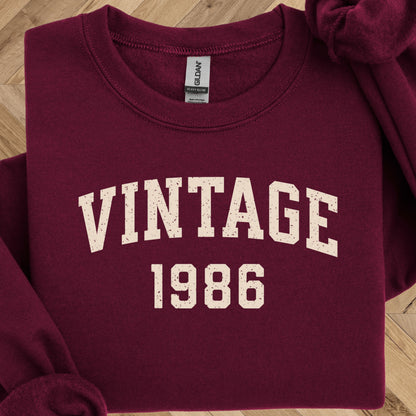 Vintage 1986 Sweatshirt - 40th Birthday Crewneck