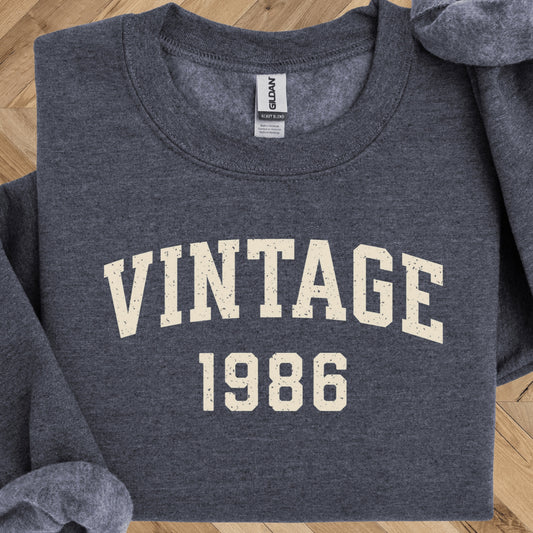 Vintage 1986 Sweatshirt - 40th Birthday Crewneck