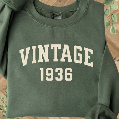 Vintage 1936 Sweatshirt - 90th Birthday Crewneck