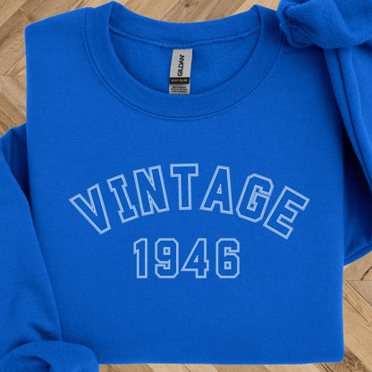 Vintage 1946 Sweatshirt - 80th Birthday Crewneck