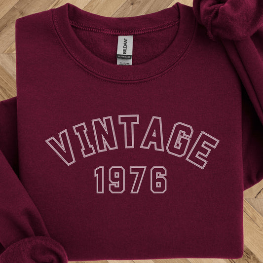 Vintage 1976 Sweatshirt - 50th Birthday Crewneck