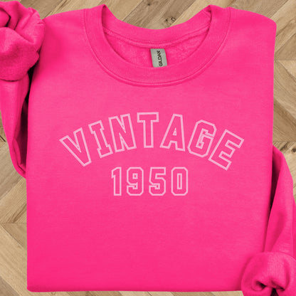Vintage 1950 Birthday Sweatshirt