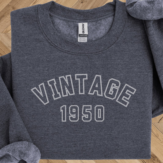 Vintage 1950 Birthday Sweatshirt