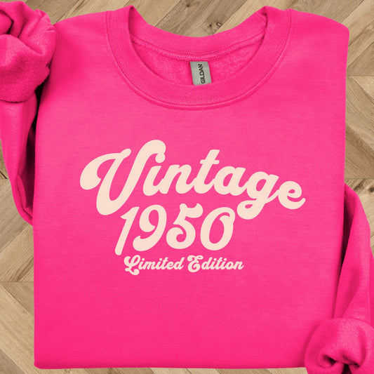 Vintage 1950 Birthday Sweatshirt