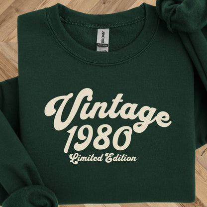 1980 Birthday Sweatshirt - Limited Edition Crewneck