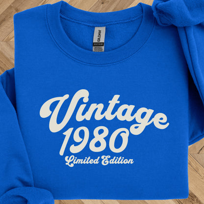 1980 Birthday Sweatshirt - Limited Edition Crewneck