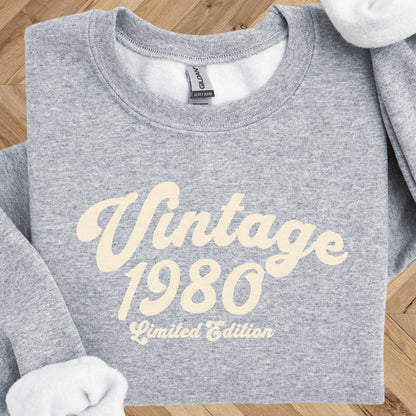 1980 Birthday Sweatshirt - Limited Edition Crewneck