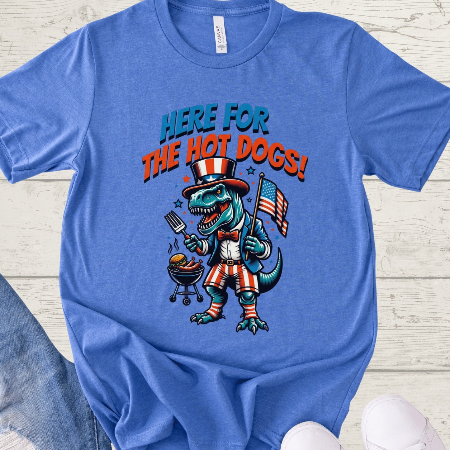 T-Rex Hot Dog Shirt