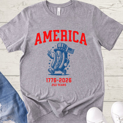 America 250 Hot Dog Shirt