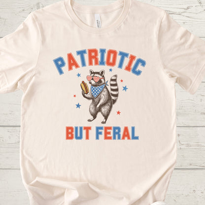Patriotic But Feral Raccoon Shirt