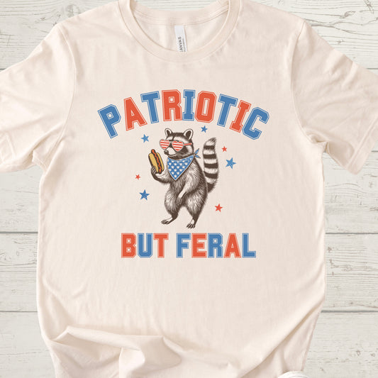 Patriotic but Feral Raccoon Shirt