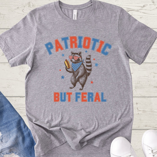 Patriotic but Feral Raccoon Shirt