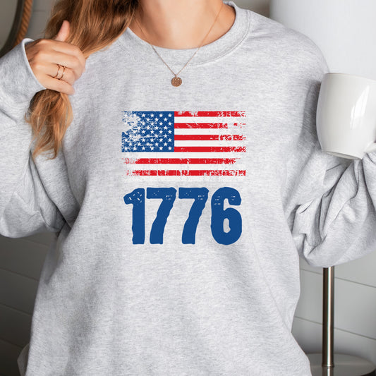 1776 Distressed Flag Sweatshirt