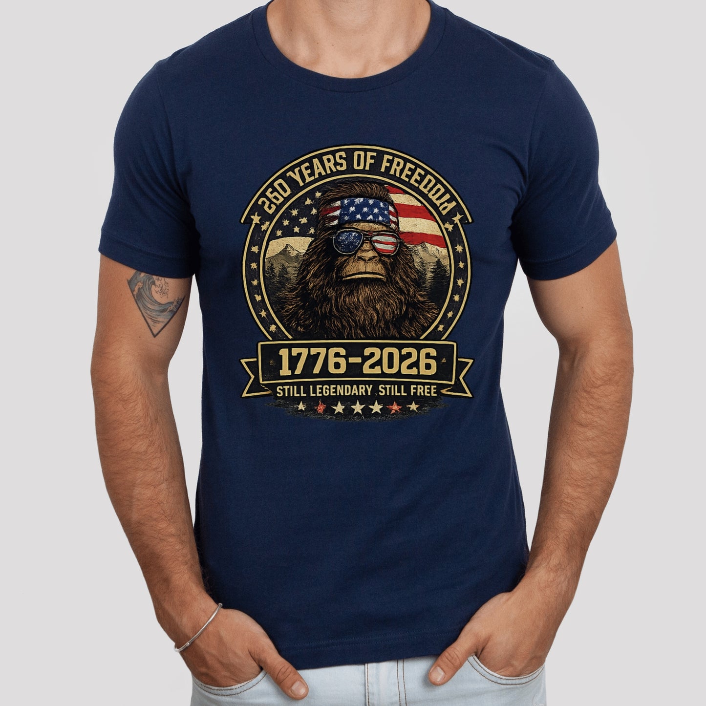 Sasquatch Freedom Mountain Shirt