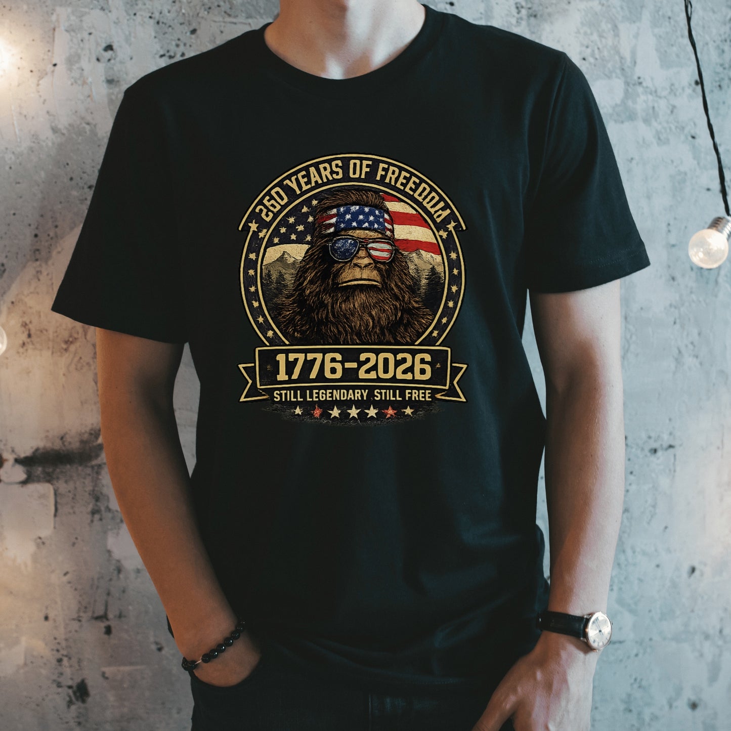 Sasquatch Freedom Mountain Shirt