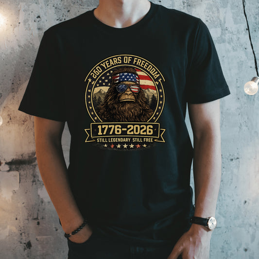 Sasquatch Freedom Mountain Shirt