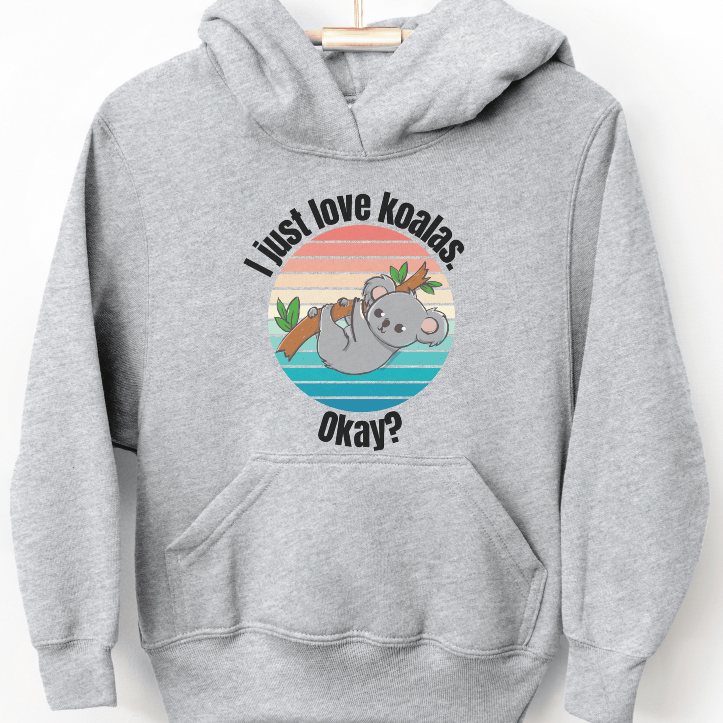 Koala Hanging from Tree Youth Hoodie