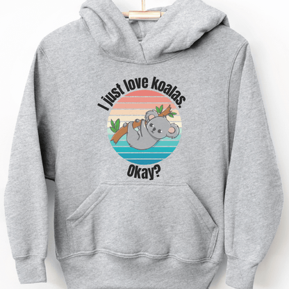 Koala Hanging from Tree Youth Hoodie