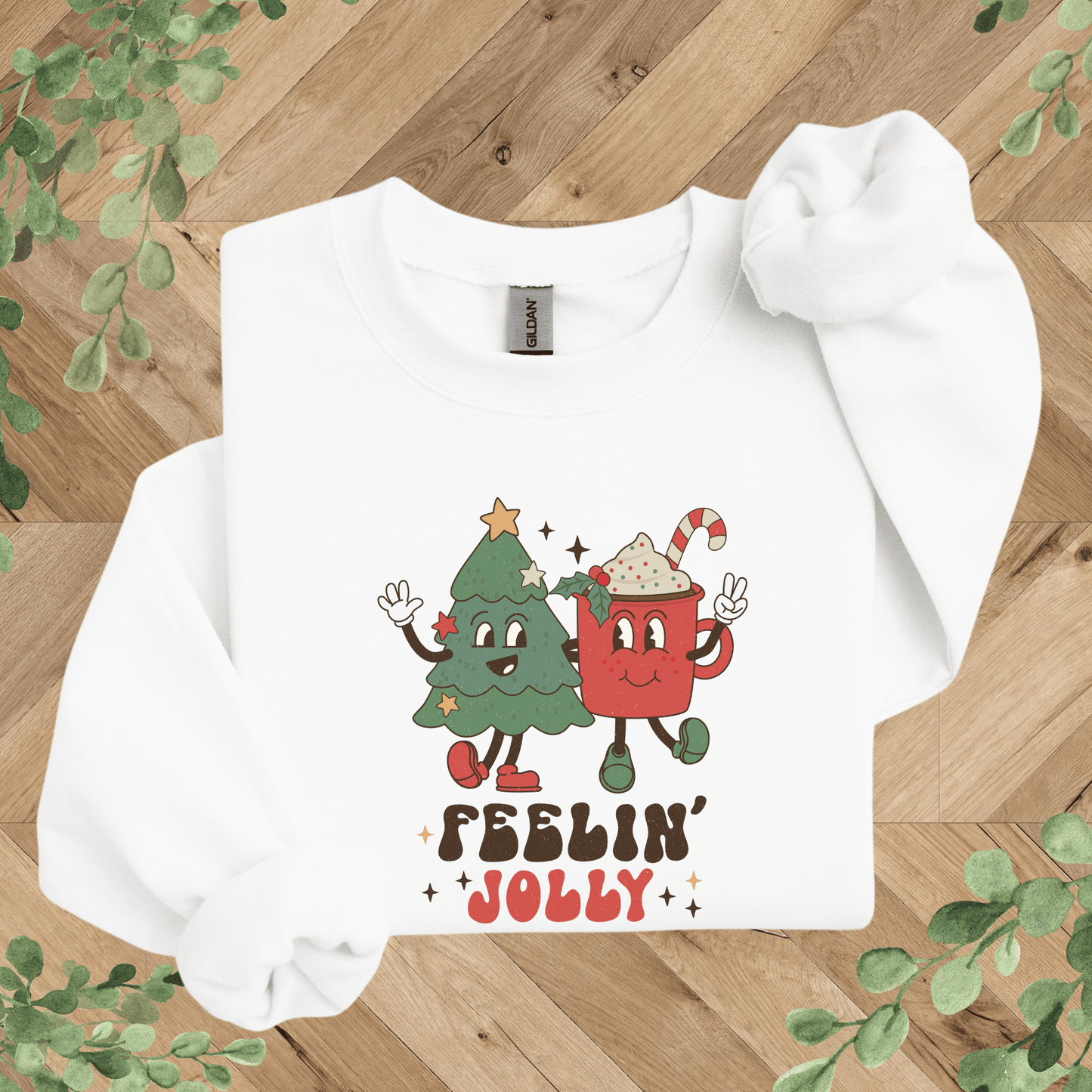 Feelin' Jolly Retro Character Sweatshirt