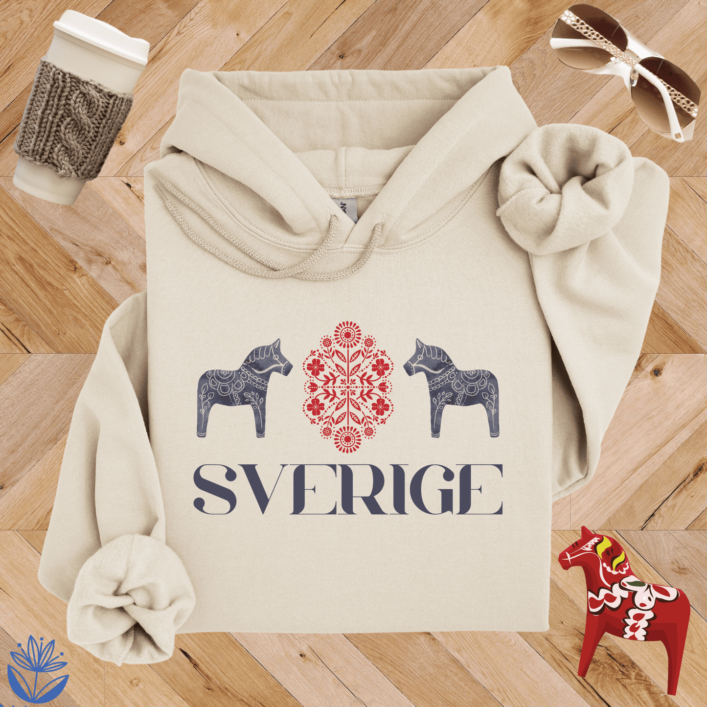 Sverige Dala Horse Hoodie