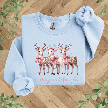 Merry + Bright Deer Sweatshirt