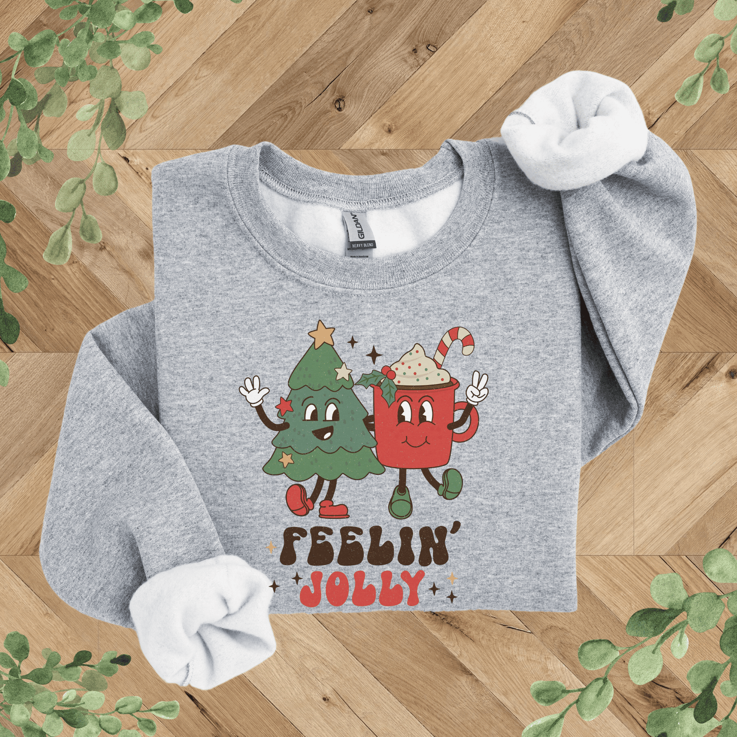 Feelin' Jolly Retro Character Sweatshirt