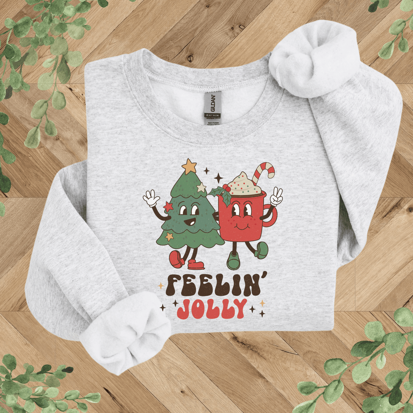 Feelin' Jolly Retro Character Sweatshirt