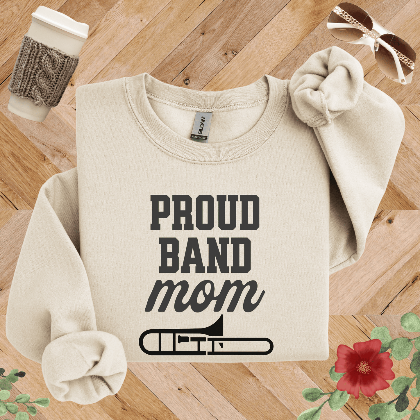 Proud Band Mom Trombone Sweatshirt