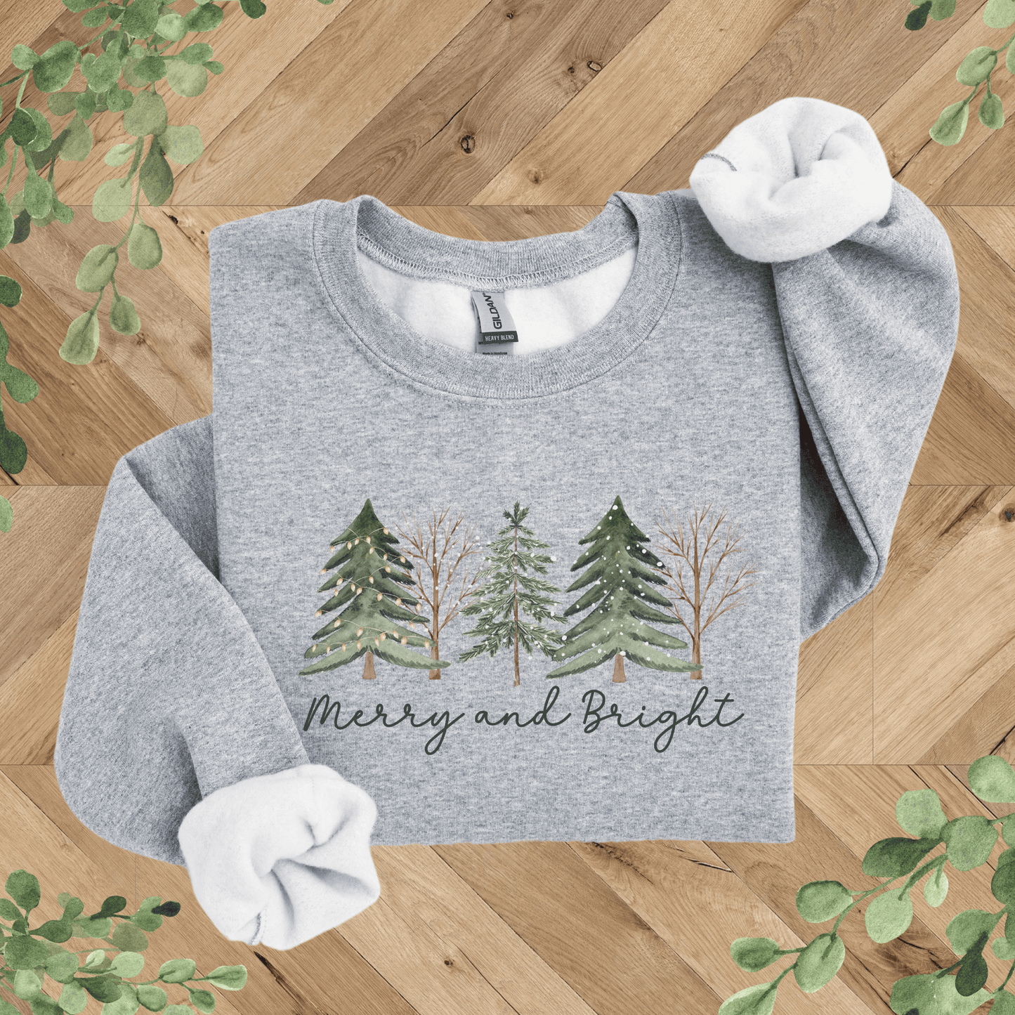 Merry + Bright Christmas Tree Sweatshirt