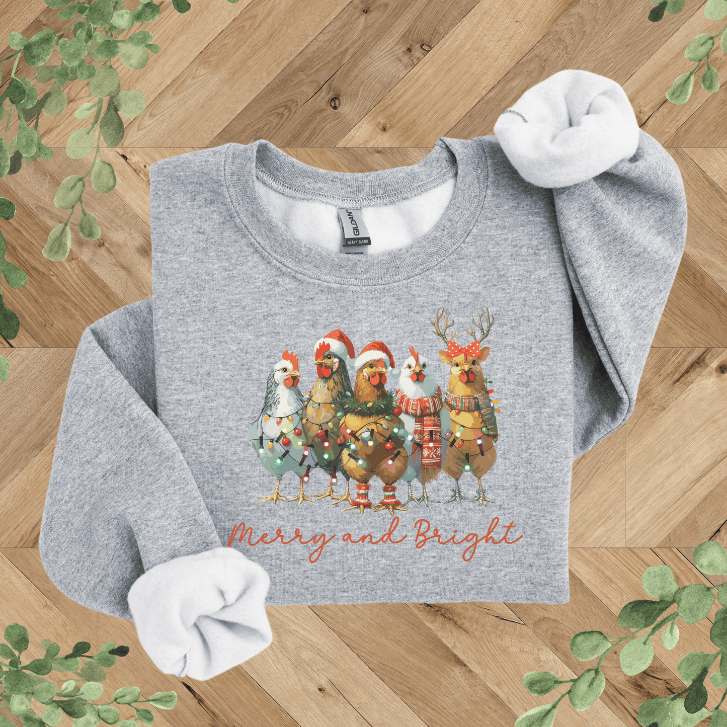 Merry + Bright Chickens Sweatshirt