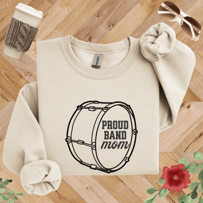 Proud Band Mom Drum Sweatshirt