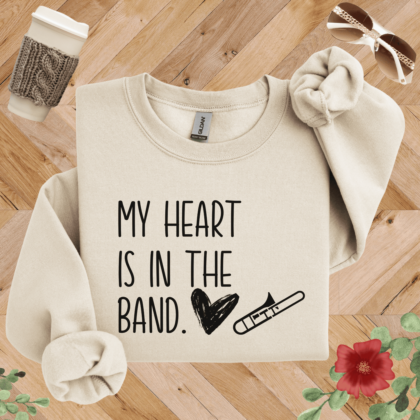 My Heart is in the Band Trombone Sweatshirt