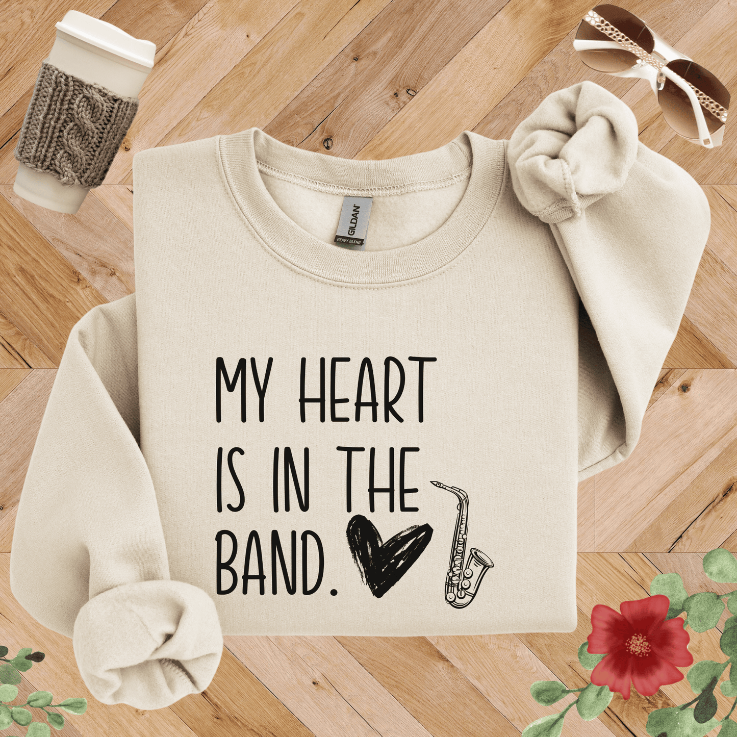 My Heart is in the Band Saxophone Sweatshirt