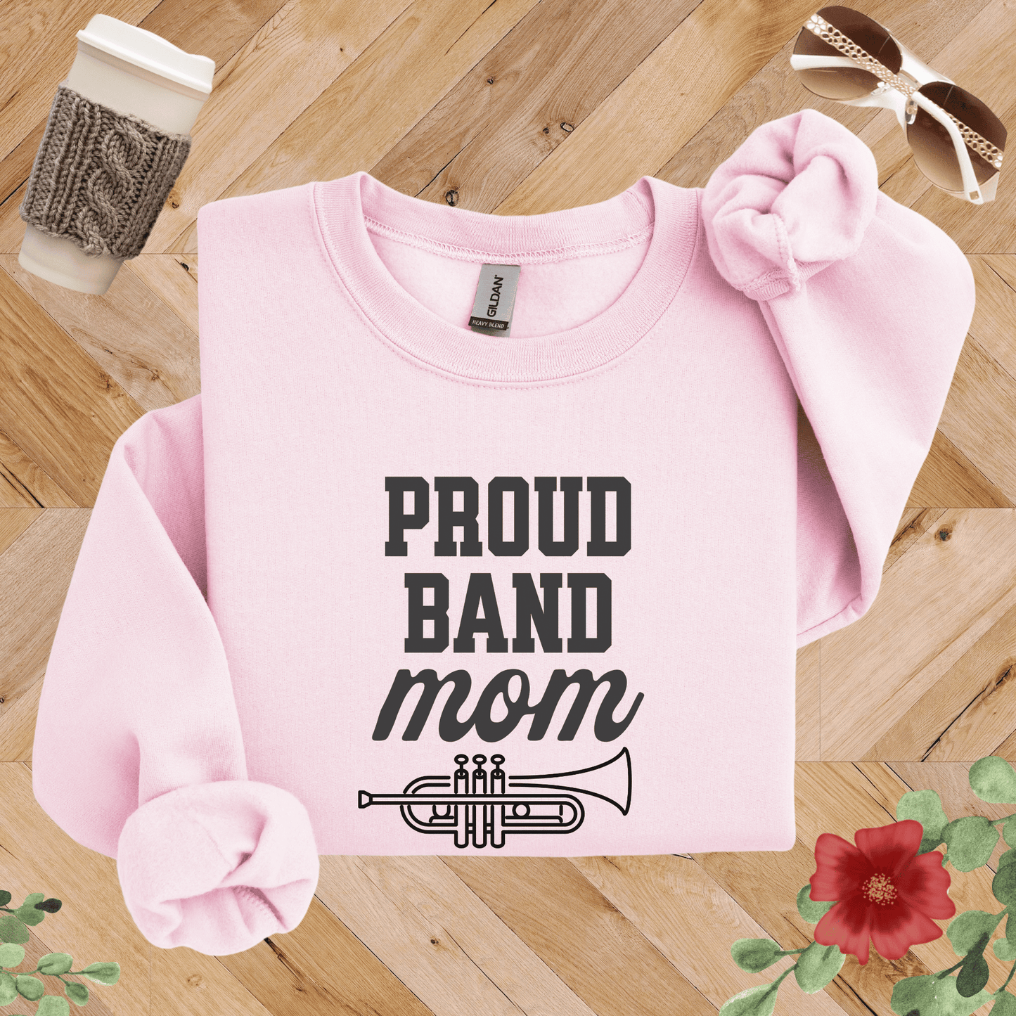 Proud Band Mom Trumpet Sweatshirt