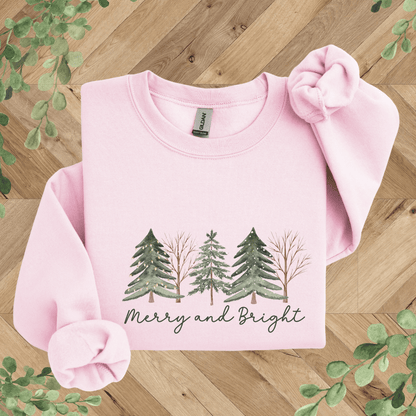 Merry + Bright Christmas Tree Sweatshirt