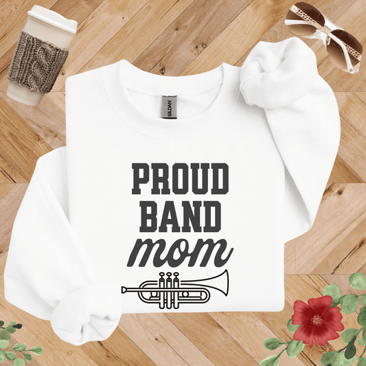 Proud Band Mom Trumpet Sweatshirt