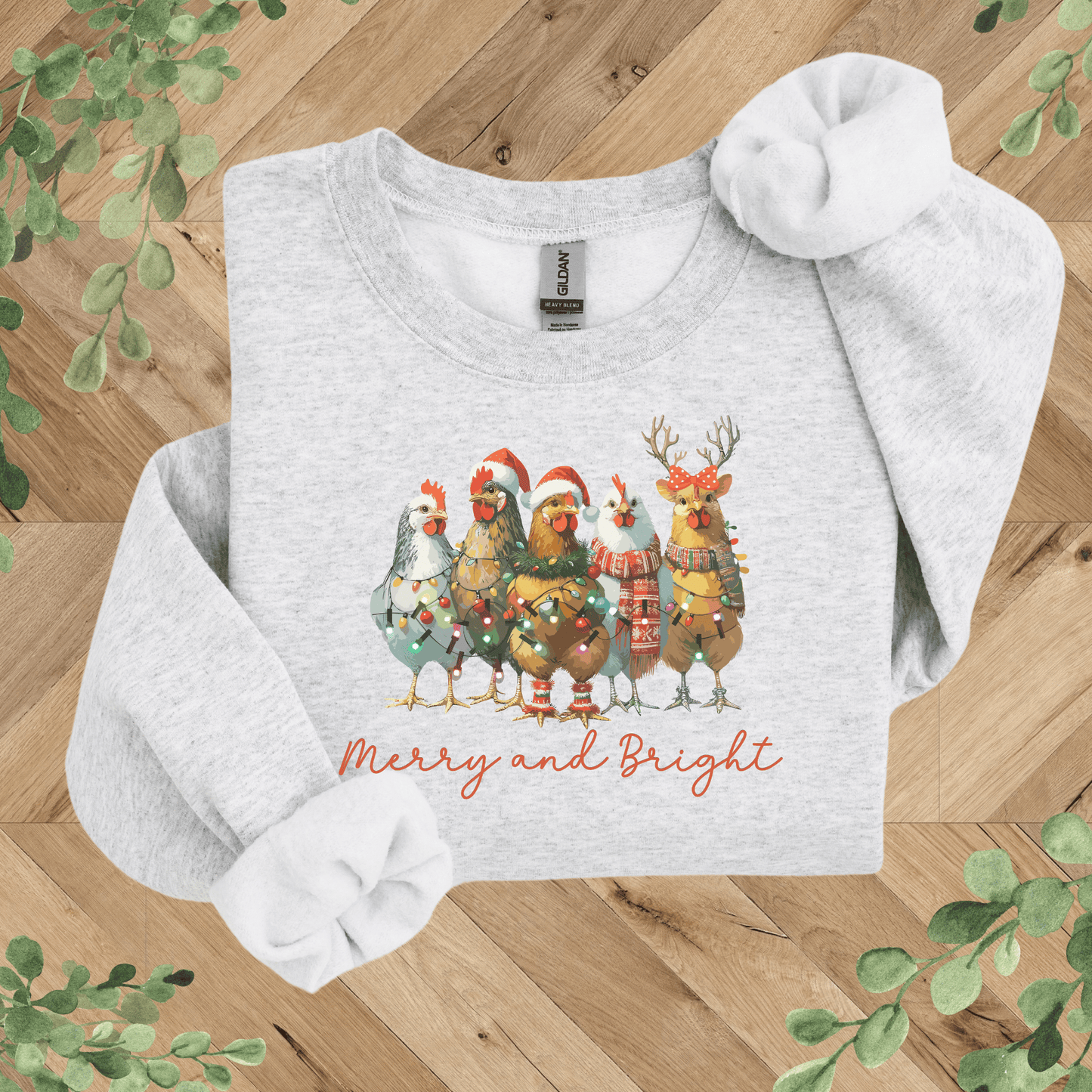 Merry + Bright Chickens Sweatshirt