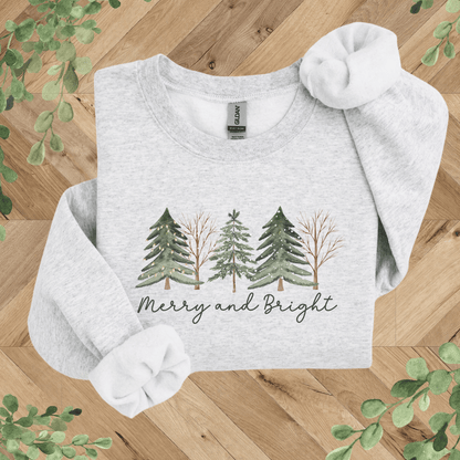 Merry + Bright Christmas Tree Sweatshirt