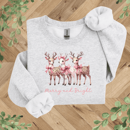 Merry + Bright Deer Sweatshirt