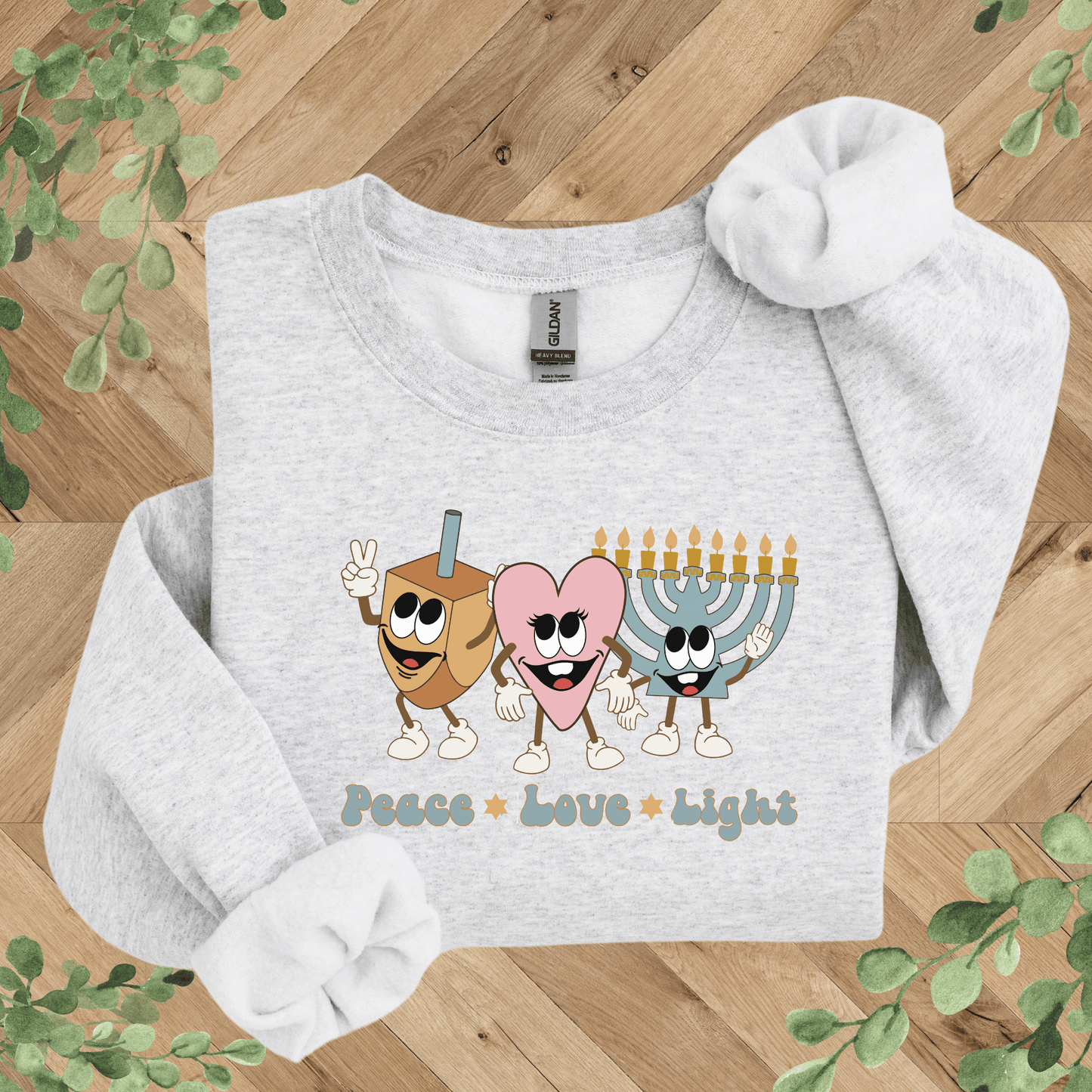 Peace Love Light Hanukkah Sweatshirt