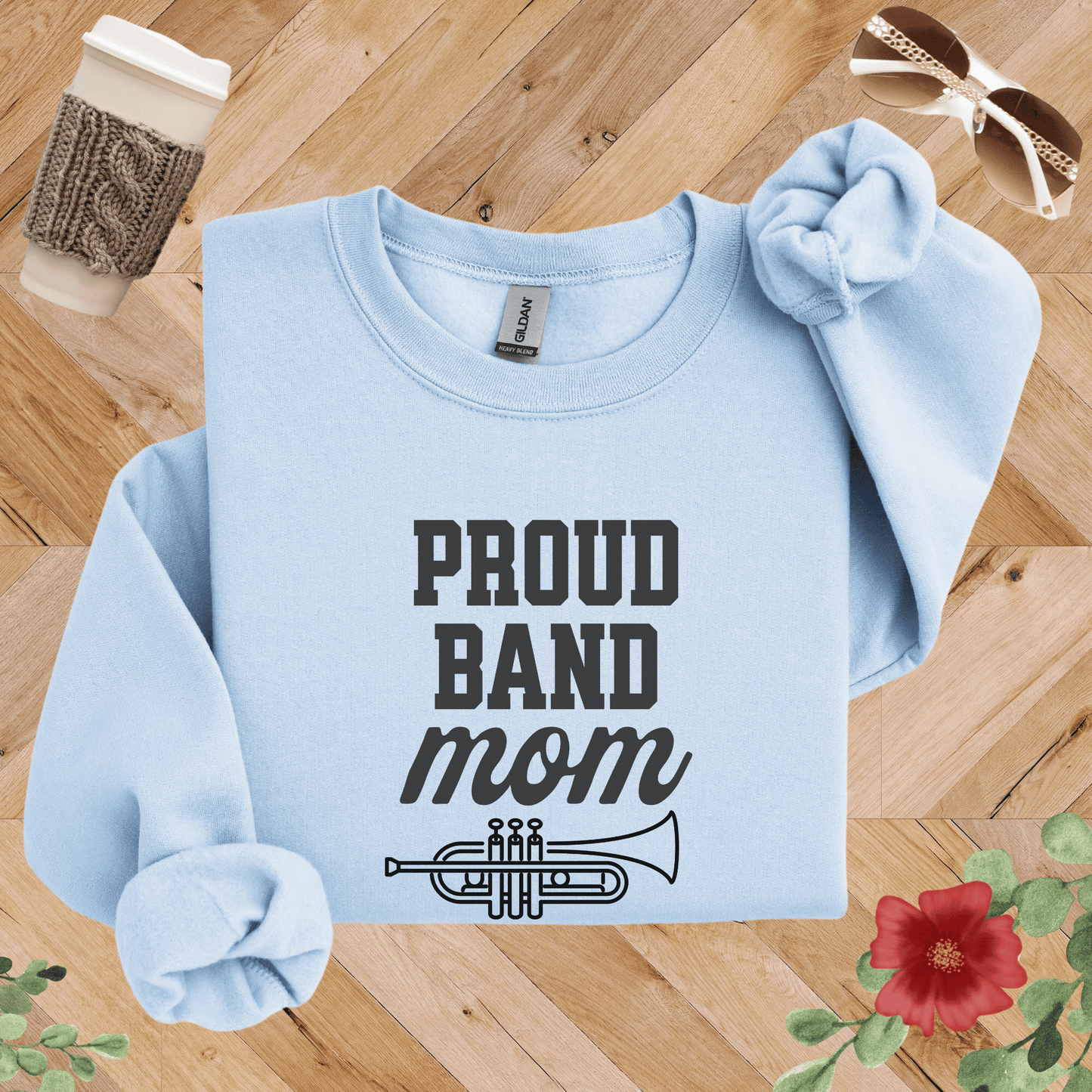 Proud Band Mom Trumpet Sweatshirt