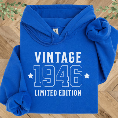 Vintage 1946 Hoodie – 80th Birthday Gift – Limited Edition 1946 Sweatshirt