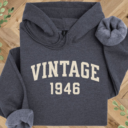 Vintage 1946 Hoodie – 80th Birthday Gift – Limited Edition 1946 Sweatshirt