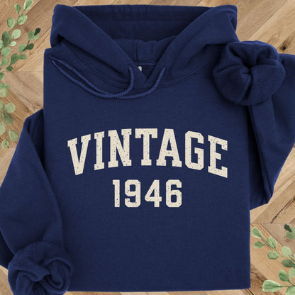 Vintage 1946 Hoodie – 80th Birthday Gift – Limited Edition 1946 Sweatshirt