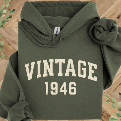 Vintage 1946 Hoodie – 80th Birthday Gift – Limited Edition 1946 Sweatshirt