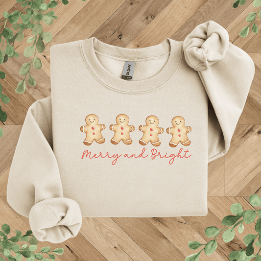 Merry + Bright Gingerbread Sweatshirt