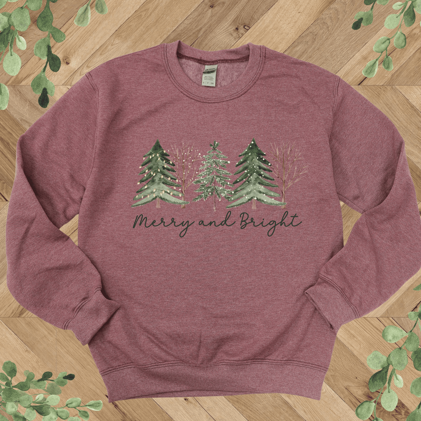 Merry + Bright Christmas Tree Sweatshirt