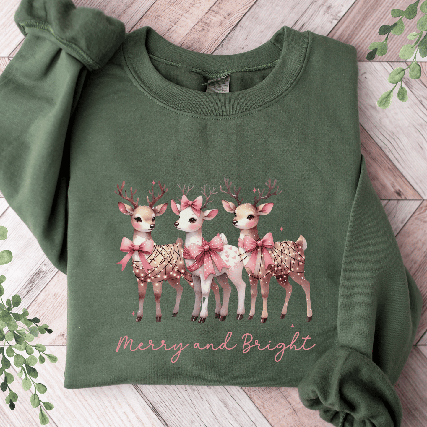 Merry + Bright Deer Sweatshirt