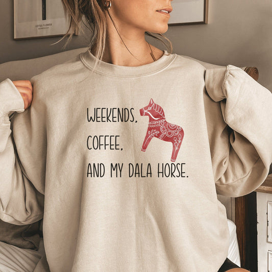 Dala Horse Sweatshirt, Dala Horse Gift, Funny Swedish Gift, Scandinavian Folk Art Gift, Norway, Norwegian, Swedish Horse Gift, Ancestry Gift